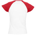 Blanc-Rouge - Back - SOLS Milky - T-shirt à manches courtes en contraste - Femme