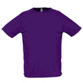 Violet - Front - SOLS Sporty - T-shirt à manches courtes - Homme