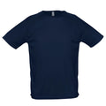 Bleu marine - Front - SOLS Sporty - T-shirt à manches courtes - Homme