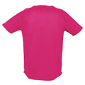 Rose néon - Back - SOLS Sporty - T-shirt à manches courtes - Homme