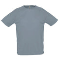 Gris - Front - SOLS Sporty - T-shirt à manches courtes - Homme
