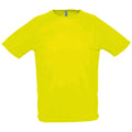 Jaune néon - Front - SOLS Sporty - T-shirt à manches courtes - Homme