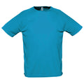 turquoise - Front - SOLS Sporty - T-shirt à manches courtes - Homme