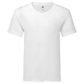 Blanc - Front - Fruit Of The Loom - T-shirt col V ORIGINAL - Homme