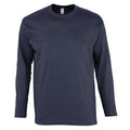 Bleu marine - Front - SOLS Monarch - T-shirt à manches longues - Homme