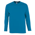 Bleu aqua - Front - SOLS Monarch - T-shirt à manches longues - Homme