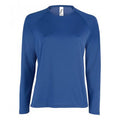 Bleu roi - Front - SOLS - T-shirt manches longues PERFORMANCE - Femme