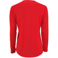 Rouge - Back - SOLS - T-shirt manches longues PERFORMANCE - Femme