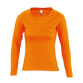 Orange - Front - SOLS Majestic - T-shirt à manches longues - Femme