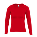 Rouge - Front - SOLS Majestic - T-shirt à manches longues - Femme