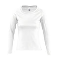 Blanc - Front - SOLS Majestic - T-shirt à manches longues - Femme
