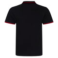 Noir - rouge - Back - AWDis Mens - T-shirt POLO - Hommes