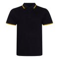 Noir - jaune - Front - AWDis Mens - T-shirt POLO - Hommes