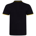 Noir - jaune - Back - AWDis Mens - T-shirt POLO - Hommes