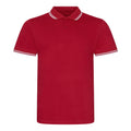 Rouge - blanc - Front - AWDis Mens - T-shirt POLO - Hommes