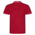 Rouge - blanc - Back - AWDis Mens - T-shirt POLO - Hommes