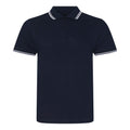 Bleu marine - blanc - Front - AWDis Mens - T-shirt POLO - Hommes