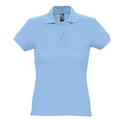 Bleu ciel - Front - SOLS Passion - Polo 100% coton à manches courtes - Femme