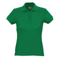 Vert - Front - SOLS Passion - Polo 100% coton à manches courtes - Femme