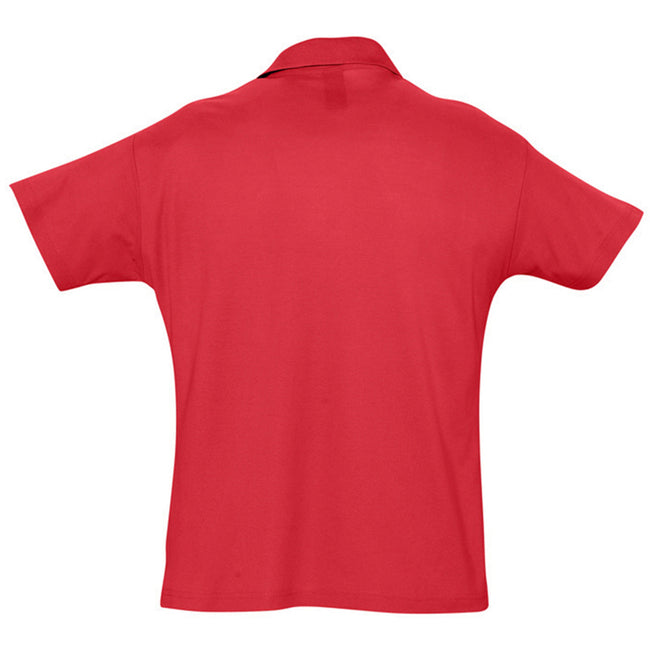 Rouge - Back - SOLS Summer II - Polo à manches courtes - Homme