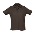 Chocolat - Front - SOLS Summer II - Polo à manches courtes - Homme