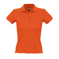 Orange - Front - SOLS - Polo manches courtes PEOPLE - Femme