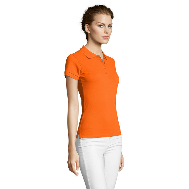 Orange - Side - SOLS - Polo manches courtes PEOPLE - Femme