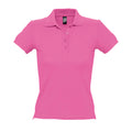 Rose - Front - SOLS - Polo manches courtes PEOPLE - Femme