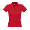 Rouge - Front - SOLS - Polo manches courtes PEOPLE - Femme