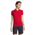 Rouge - Back - SOLS - Polo manches courtes PEOPLE - Femme