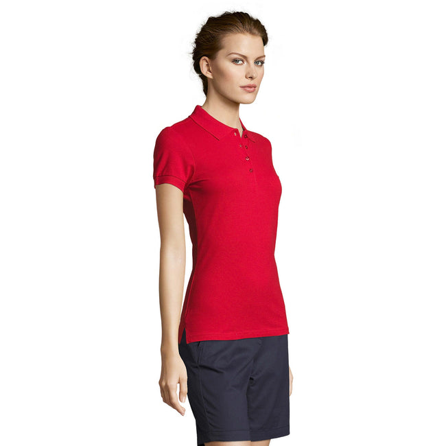 Rouge - Side - SOLS - Polo manches courtes PEOPLE - Femme