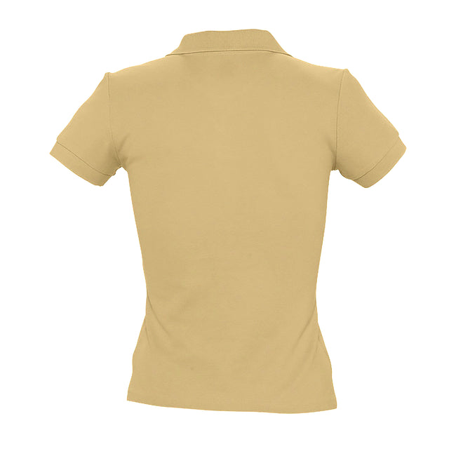 Beige - Pack Shot - SOLS - Polo manches courtes PEOPLE - Femme