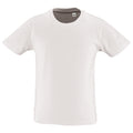 Blanc - Front - SOLS - T-shirt bio MILO - Enfant
