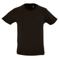 Noir - Front - SOLS - T-shirt bio MILO - Enfant