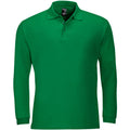 Vert tendre - Front - SOLS Winter II - Polo à manches longues - Homme