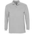 Gris marne - Front - SOLS Winter II - Polo à manches longues - Homme