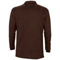 Chocolat - Back - SOLS Winter II - Polo à manches longues - Homme