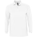 Blanc - Front - SOLS Winter II - Polo à manches longues - Homme