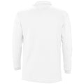 Blanc - Back - SOLS Winter II - Polo à manches longues - Homme