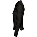 Noir - Side - SOLS Podium - Polo 100% coton à manches longues - Femme