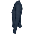 Bleu marine - Side - SOLS Podium - Polo 100% coton à manches longues - Femme