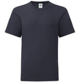 Bleu marine foncé - Front - Fruit Of The Loom - T-shirt manches courtes ICONIC -  Unisexe