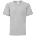 Gris chiné - Front - Fruit Of The Loom - T-shirt manches courtes ICONIC -  Unisexe