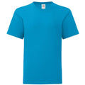 Bleu azur - Front - Fruit Of The Loom - T-shirt manches courtes ICONIC -  Unisexe
