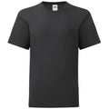 Noir - Front - Fruit Of The Loom - T-shirt manches courtes ICONIC -  Unisexe