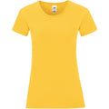 Jaune - Front - Fruit Of The Loom - T-shirt ICONIC - Fille