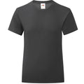 Noir - Front - Fruit Of The Loom - T-shirt ICONIC - Fille