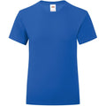 Bleu roi - Front - Fruit Of The Loom - T-shirt ICONIC - Fille
