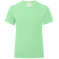 Vert pâle - Front - Fruit Of The Loom - T-shirt ICONIC - Fille