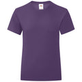 Violet - Front - Fruit Of The Loom - T-shirt ICONIC - Fille